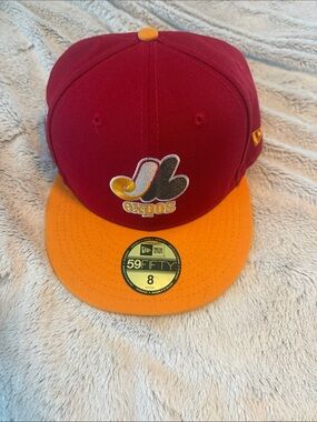 New Era Kids Maroon and Orange Expos Fitted Hat